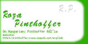 roza pinthoffer business card